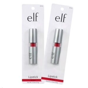 e.l.f. Sociable Red Lipstick 0.12 oz Lot of‎ Two